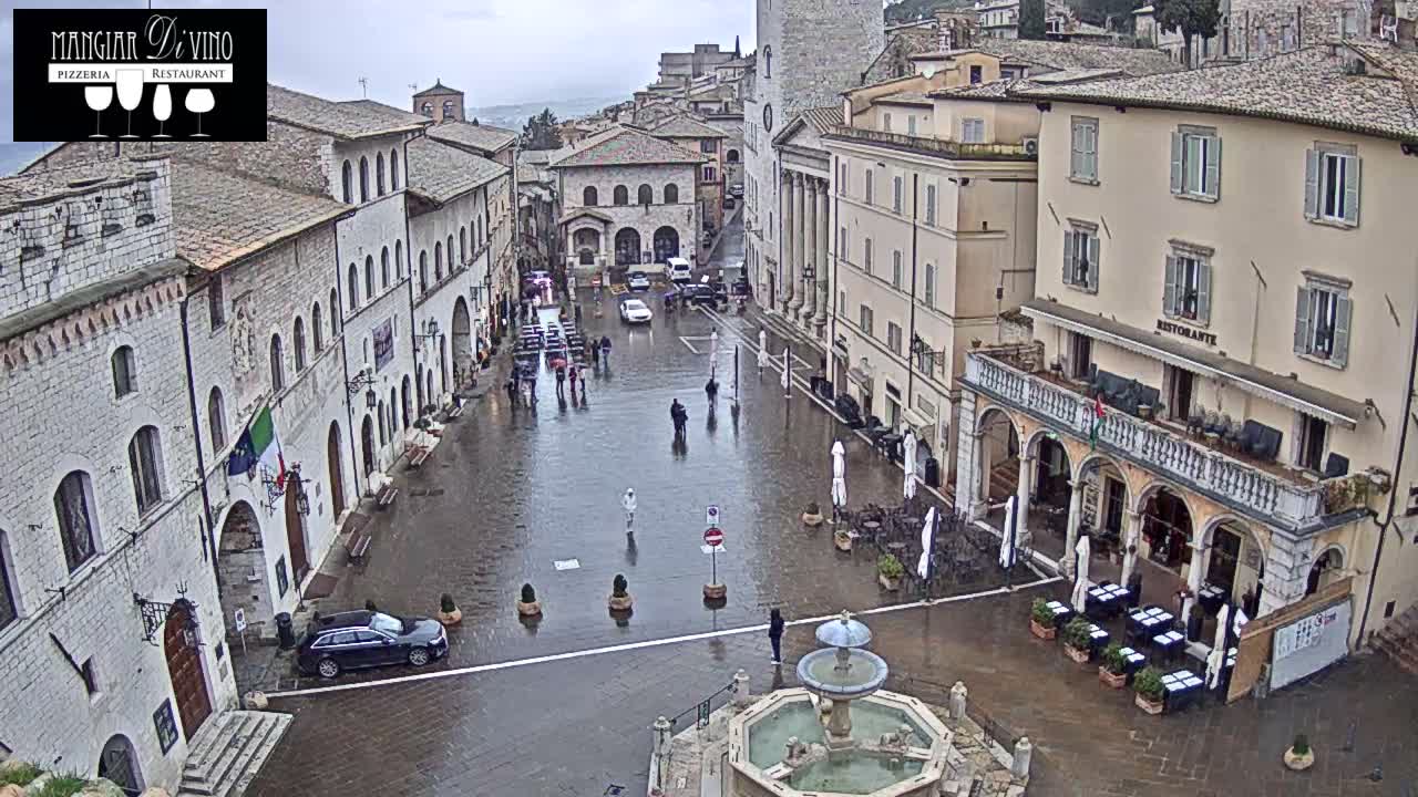 Assisi Piazza del Comune Square - Perugia, Umbria, Italy