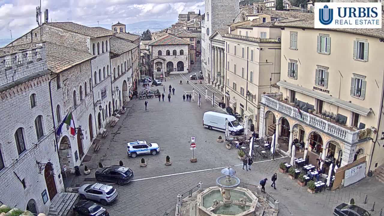 Assisi Piazza del Comune Square - Perugia, Umbria, Italy