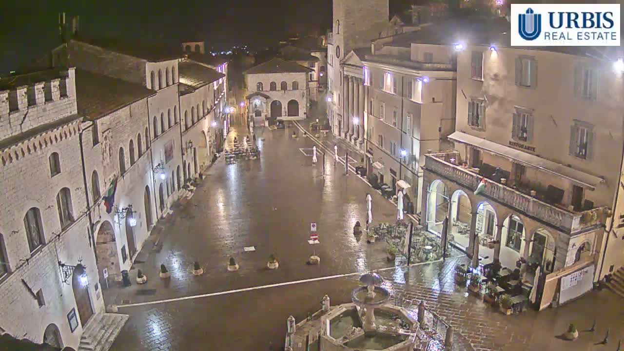 Assisi Piazza del Comune Square - Perugia, Umbria, Italy