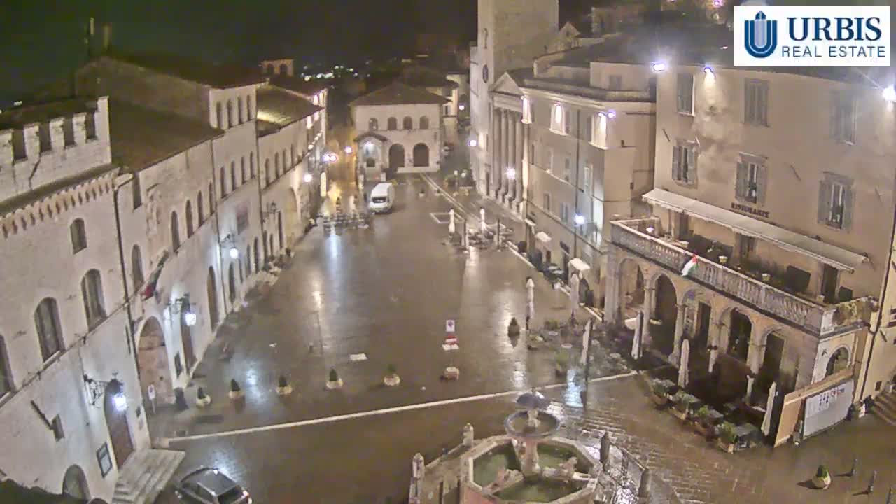 Assisi Piazza del Comune Square - Perugia, Umbria, Italy