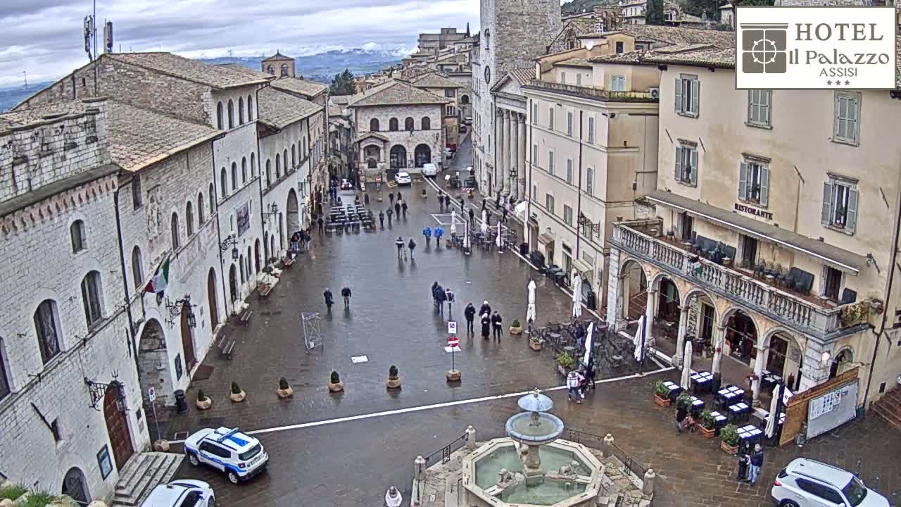 Assisi Piazza del Comune Square - Perugia, Umbria, Italy