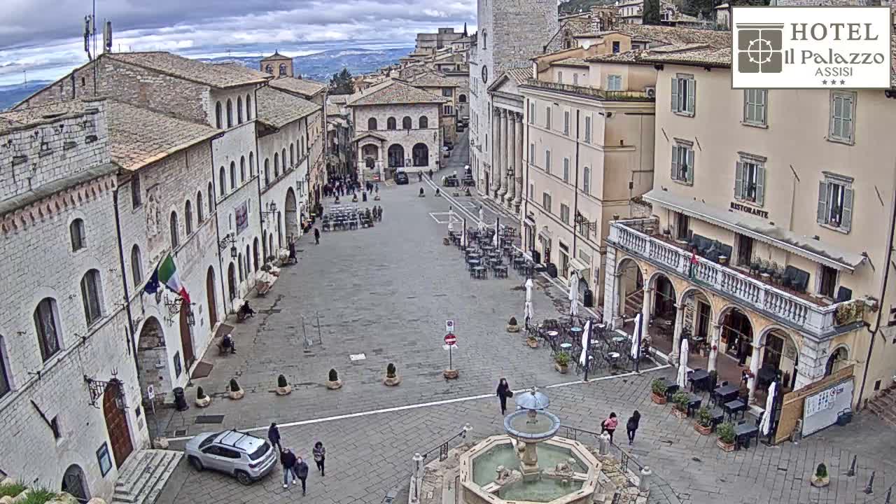 Assisi Piazza del Comune Square - Perugia, Umbria, Italy