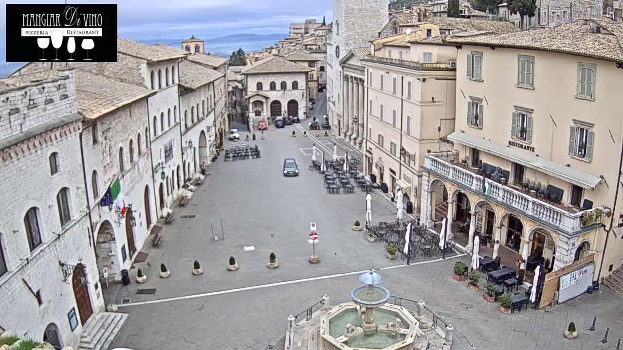 Assisi Piazza del Comune Square - Perugia, Umbria, Italy