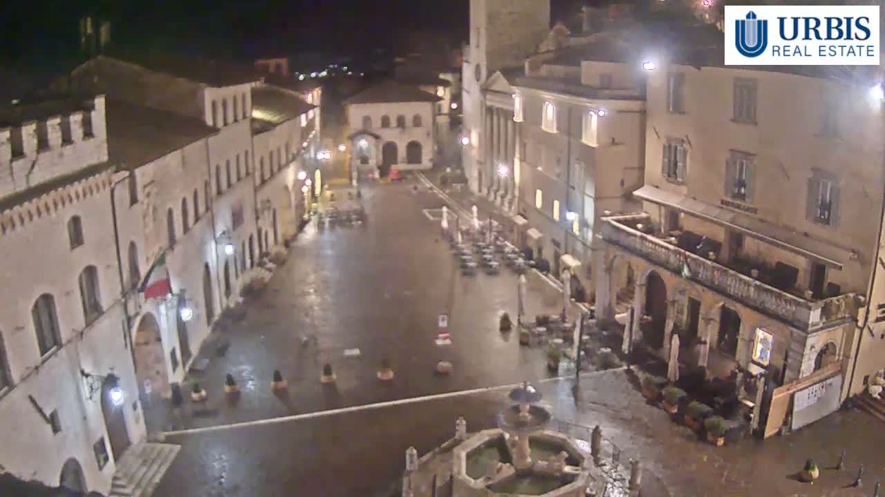 Assisi Piazza del Comune Square - Perugia, Umbria, Italy