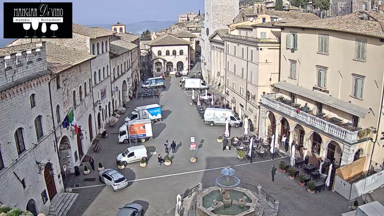 Assisi Piazza del Comune Square - Perugia, Umbria, Italy