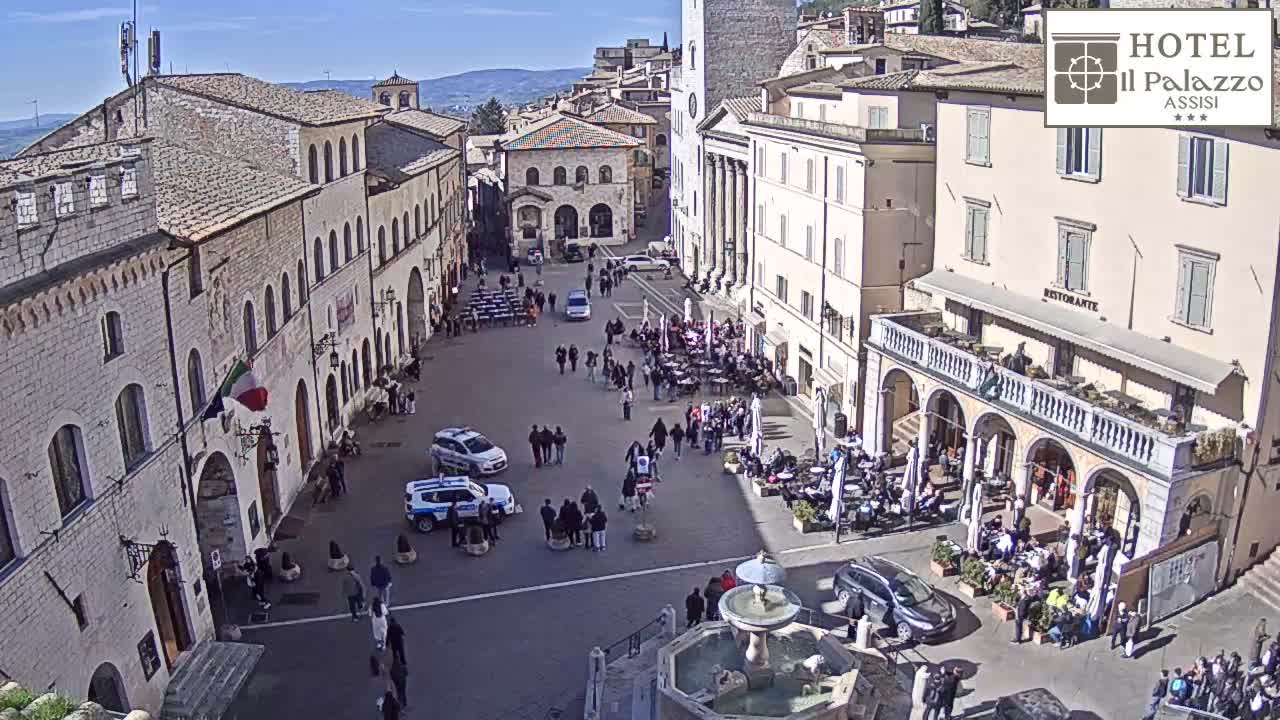Assisi Piazza del Comune Square - Perugia, Umbria, Italy