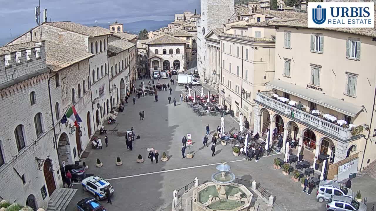 Assisi Piazza del Comune Square - Perugia, Umbria, Italy