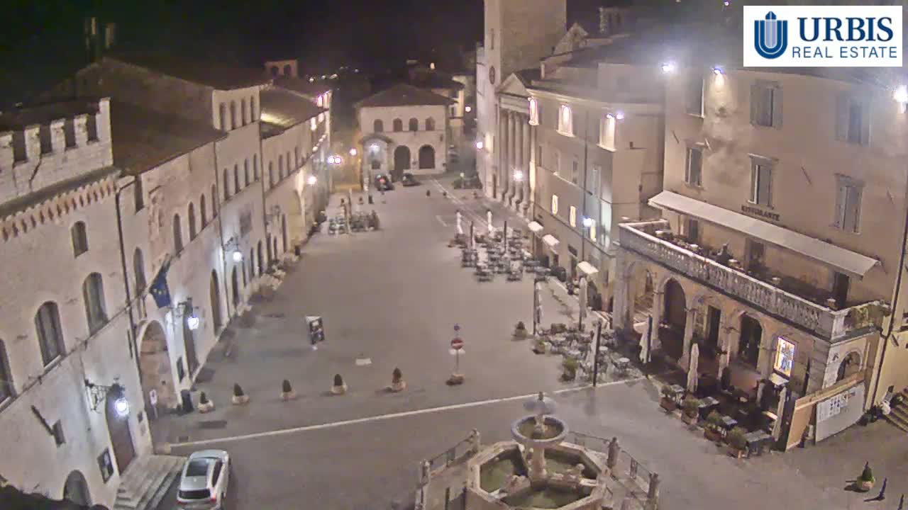 Assisi Piazza del Comune Square - Perugia, Umbria, Italy