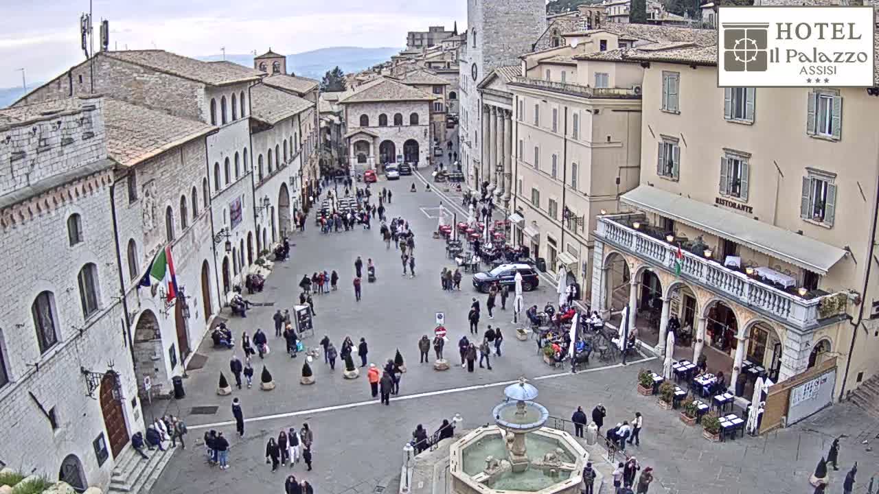 Assisi Piazza del Comune Square - Perugia, Umbria, Italy