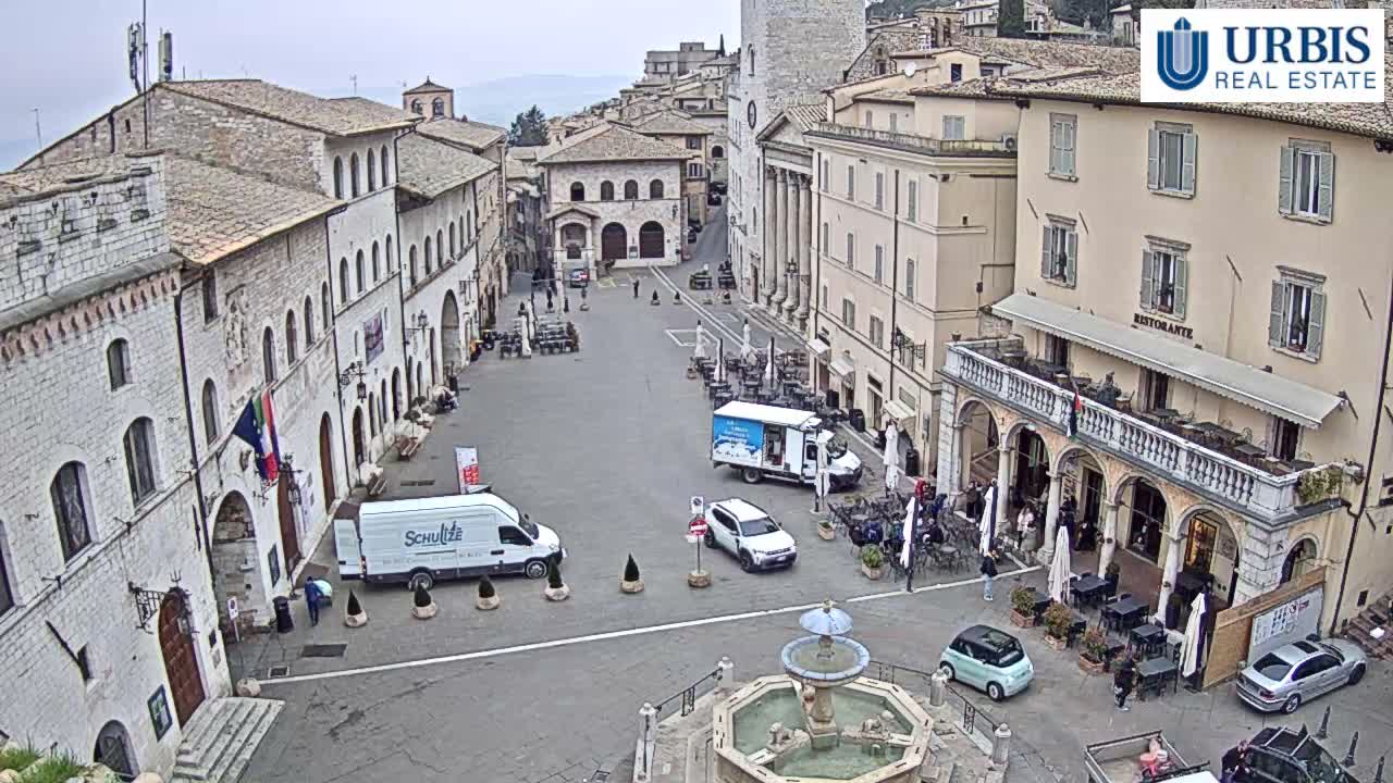 Assisi Piazza del Comune Square - Perugia, Umbria, Italy
