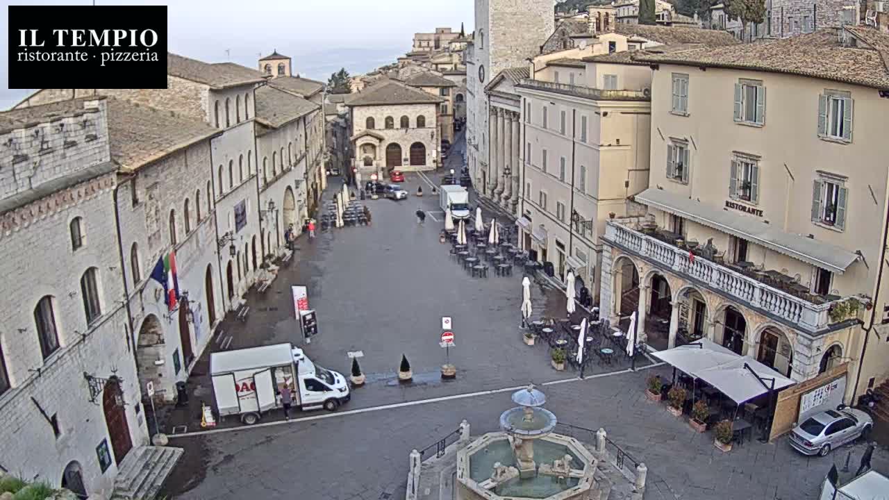 Assisi Piazza del Comune Square - Perugia, Umbria, Italy