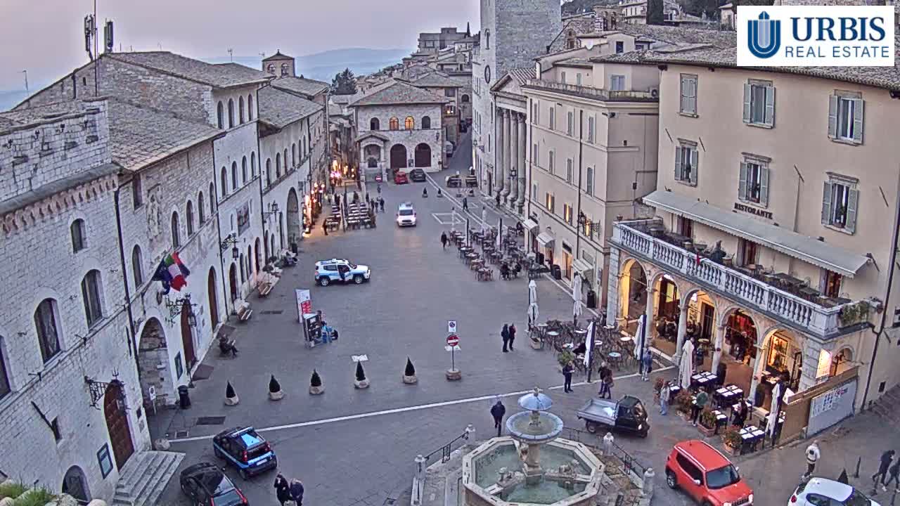 Assisi Piazza del Comune Square - Perugia, Umbria, Italy