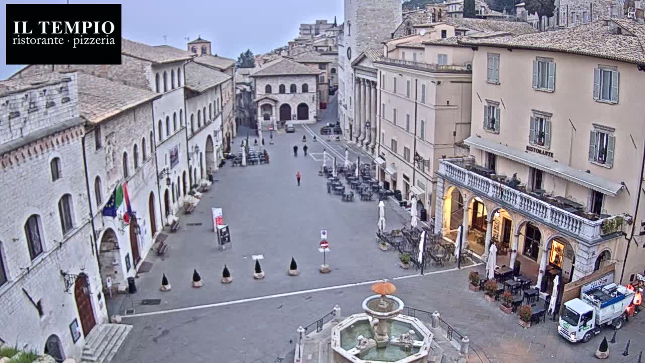 Assisi Piazza del Comune Square - Perugia, Umbria, Italy
