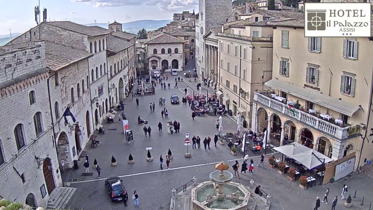 Assisi Piazza del Comune Square - Perugia, Umbria, Italy