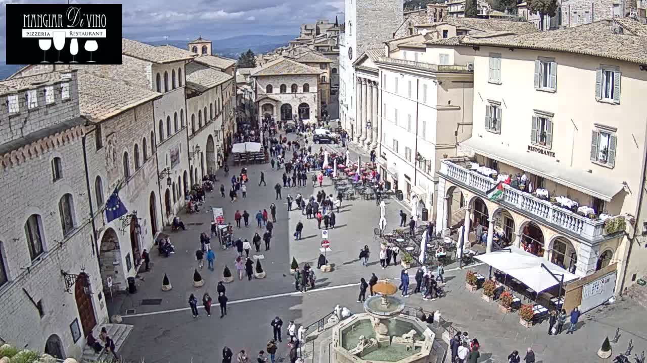 Assisi Piazza del Comune Square - Perugia, Umbria, Italy