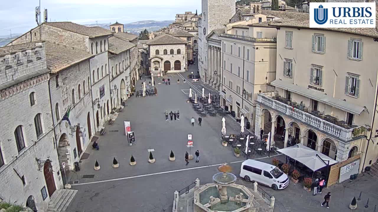 Assisi Piazza del Comune Square - Perugia, Umbria, Italy