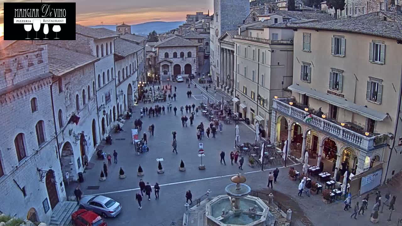 Assisi Piazza del Comune Square - Perugia, Umbria, Italy