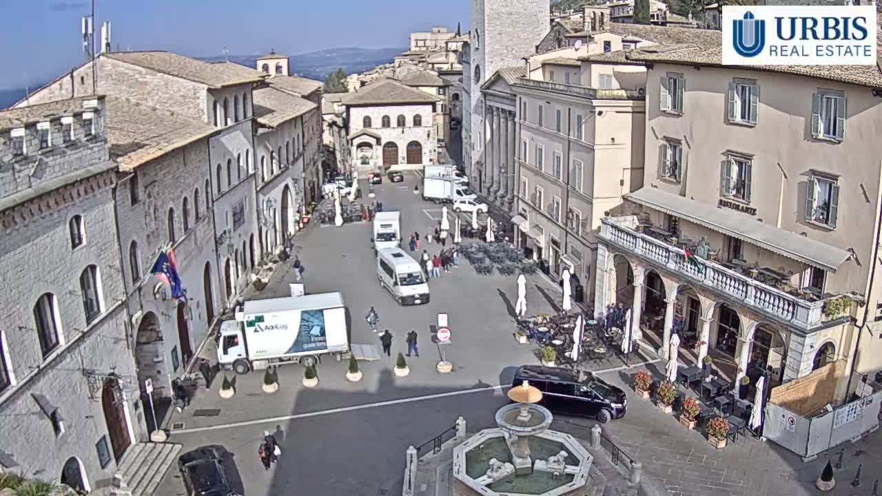 Assisi Piazza del Comune Square - Perugia, Umbria, Italy