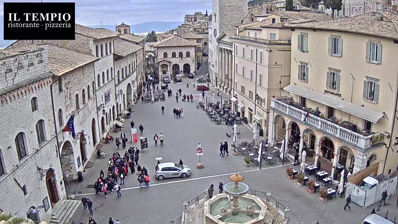 Assisi Piazza del Comune Square - Perugia, Umbria, Italy