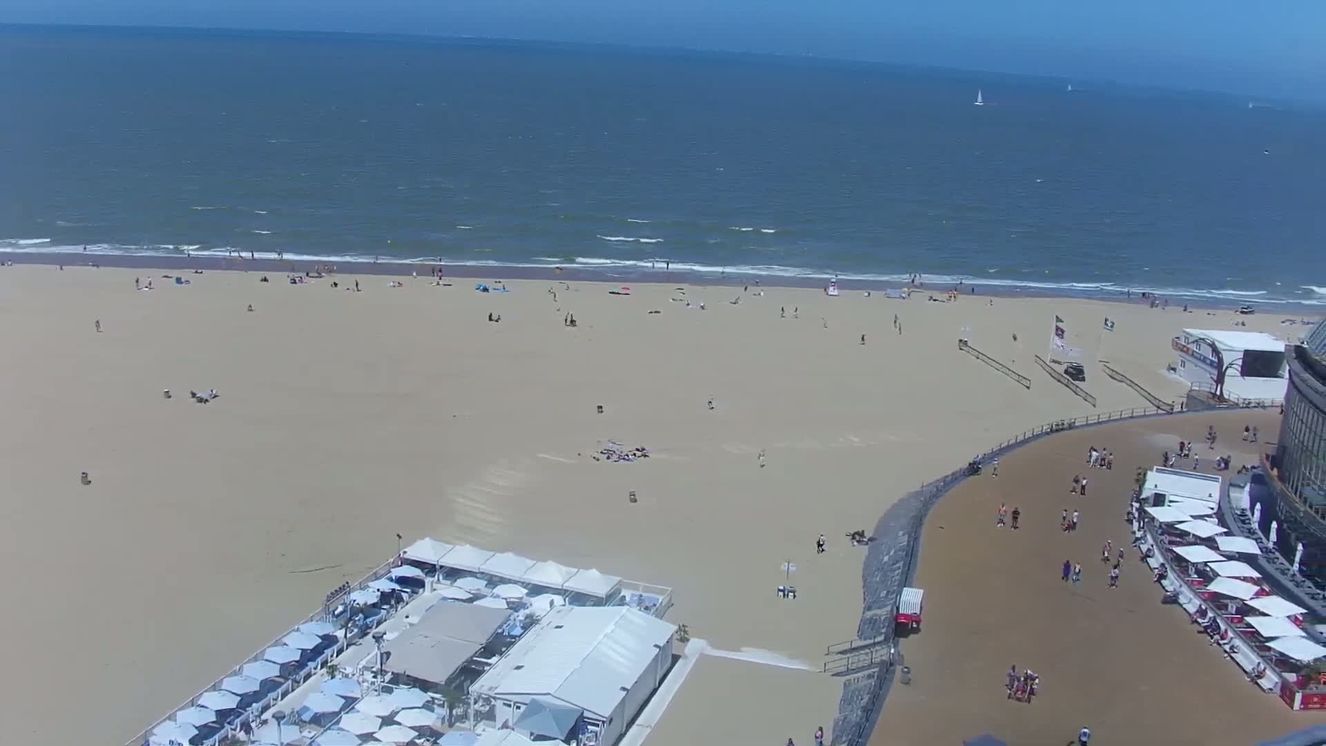 Ostend City & Strand Oostande Beach Live Cam - Ostend(Ostende), West Flanders (Flandre-Occidentale), Flemish (Flamande), Belgium