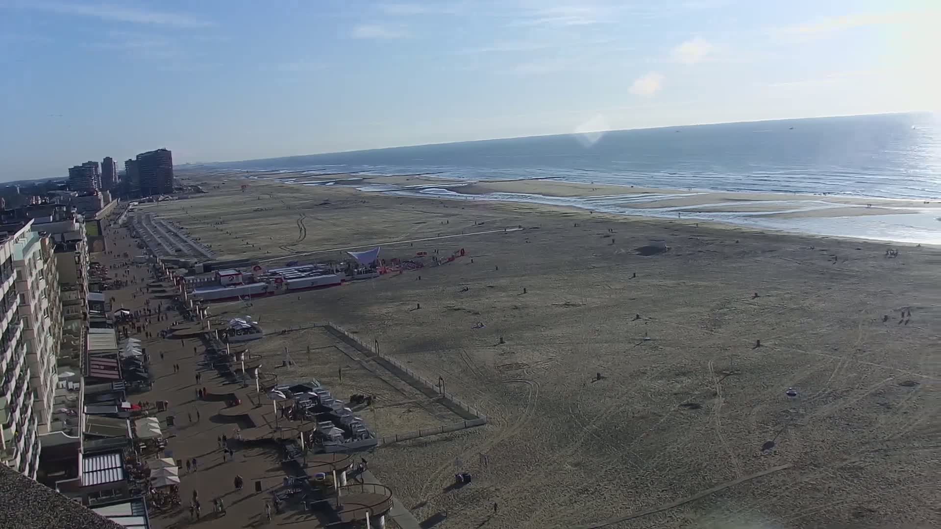 Ostend City & Strand Oostande Beach Live Cam - Ostend(Ostende), West Flanders (Flandre-Occidentale), Flemish (Flamande), Belgium