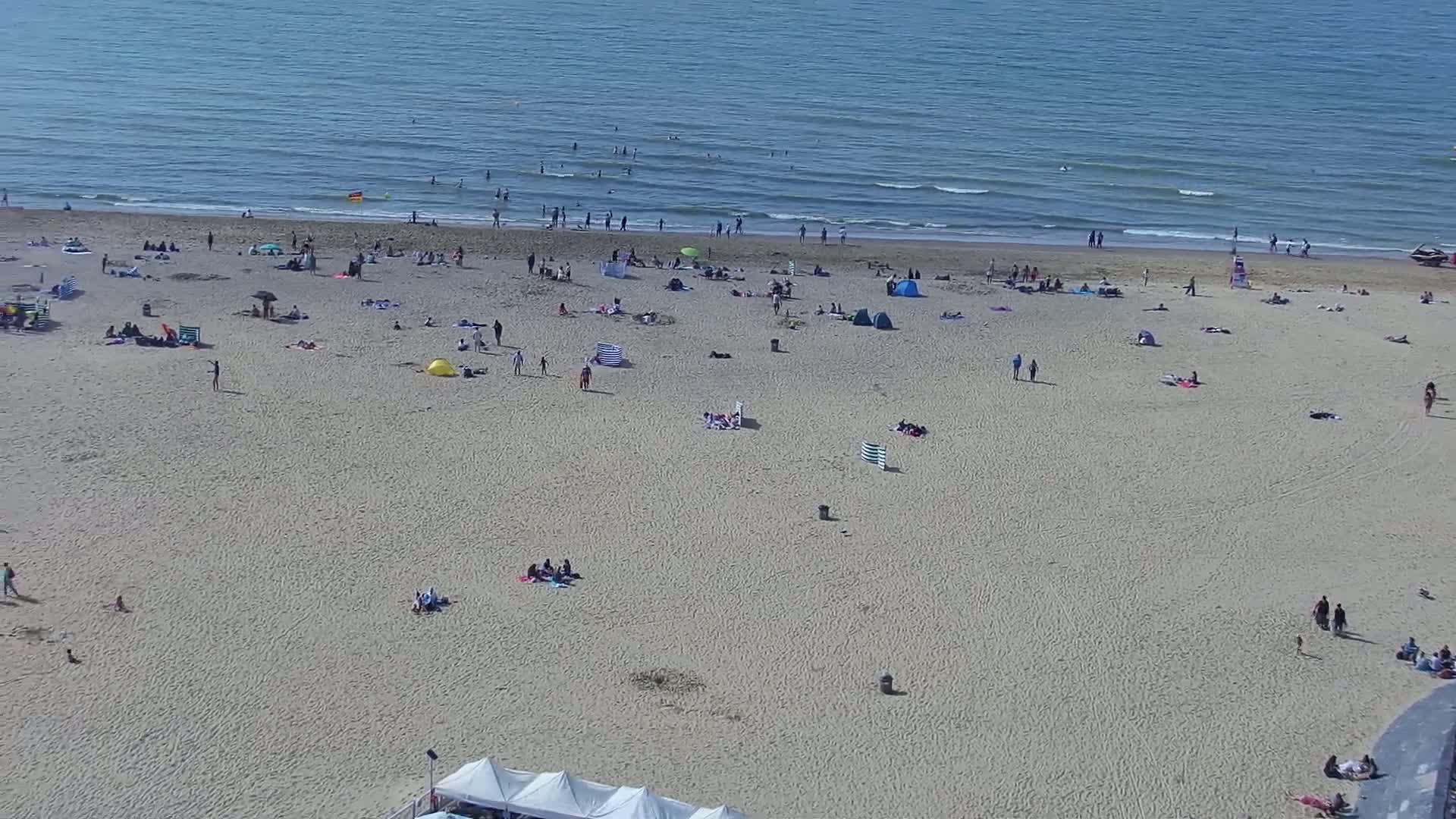 Ostend City & Strand Oostande Beach Live Cam - Ostend(Ostende), West Flanders (Flandre-Occidentale), Flemish (Flamande), Belgium