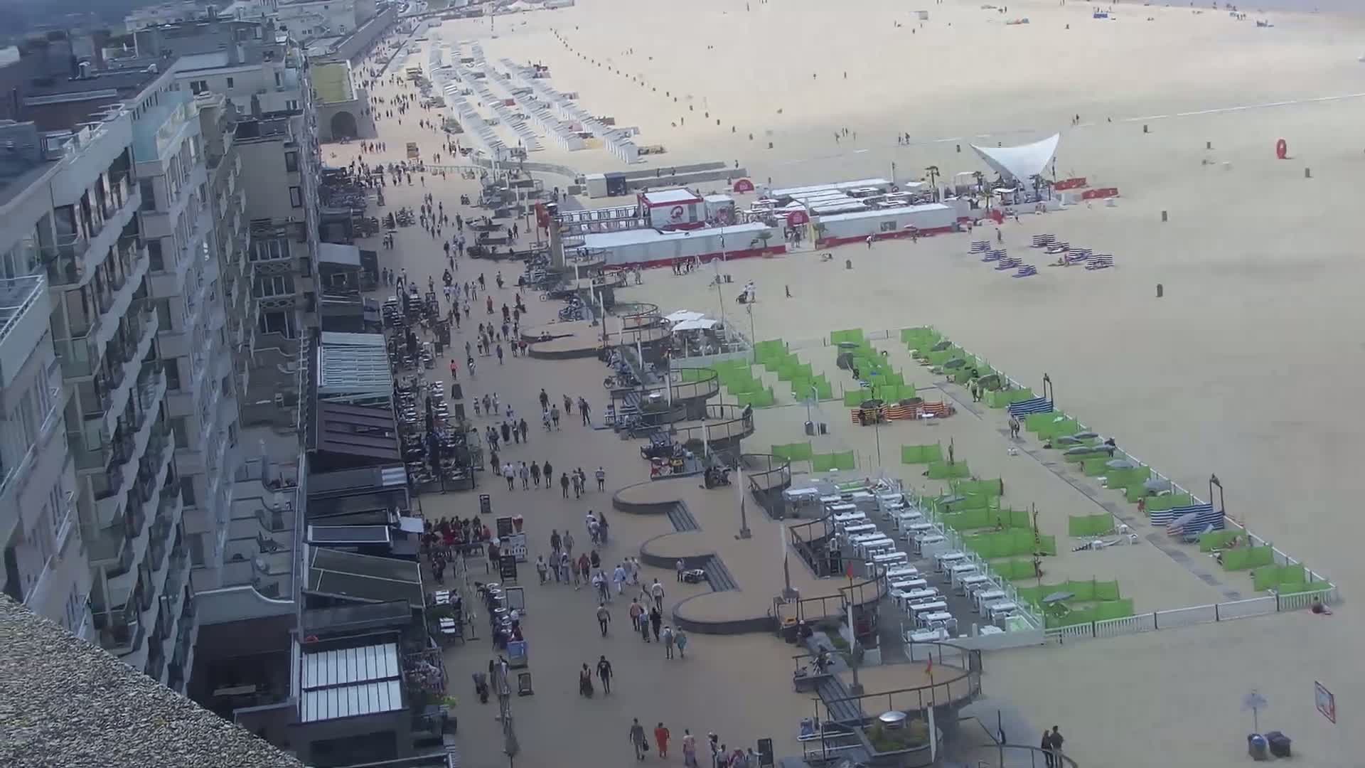 Ostend City & Strand Oostande Beach Live Cam - Ostend(Ostende), West Flanders (Flandre-Occidentale), Flemish (Flamande), Belgium