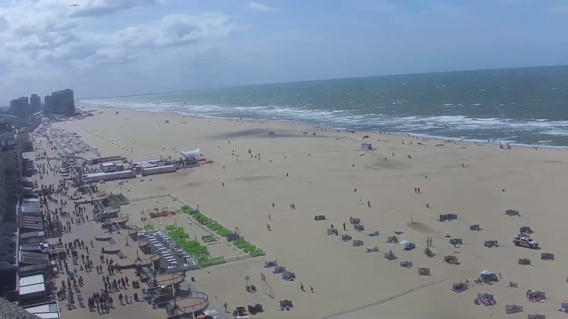 Ostend City & Strand Oostande Beach Live Cam - Ostend(Ostende), West Flanders (Flandre-Occidentale), Flemish (Flamande), Belgium