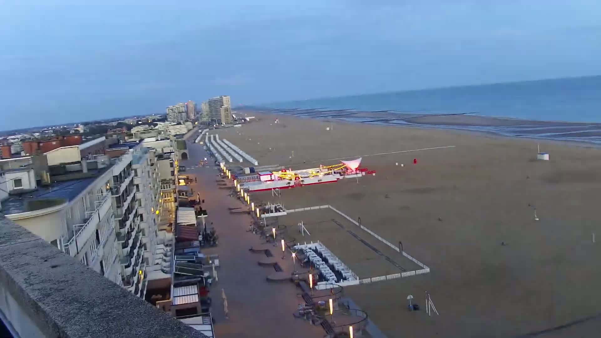 Ostend City & Strand Oostande Beach Live Cam - Ostend(Ostende), West Flanders (Flandre-Occidentale), Flemish (Flamande), Belgium