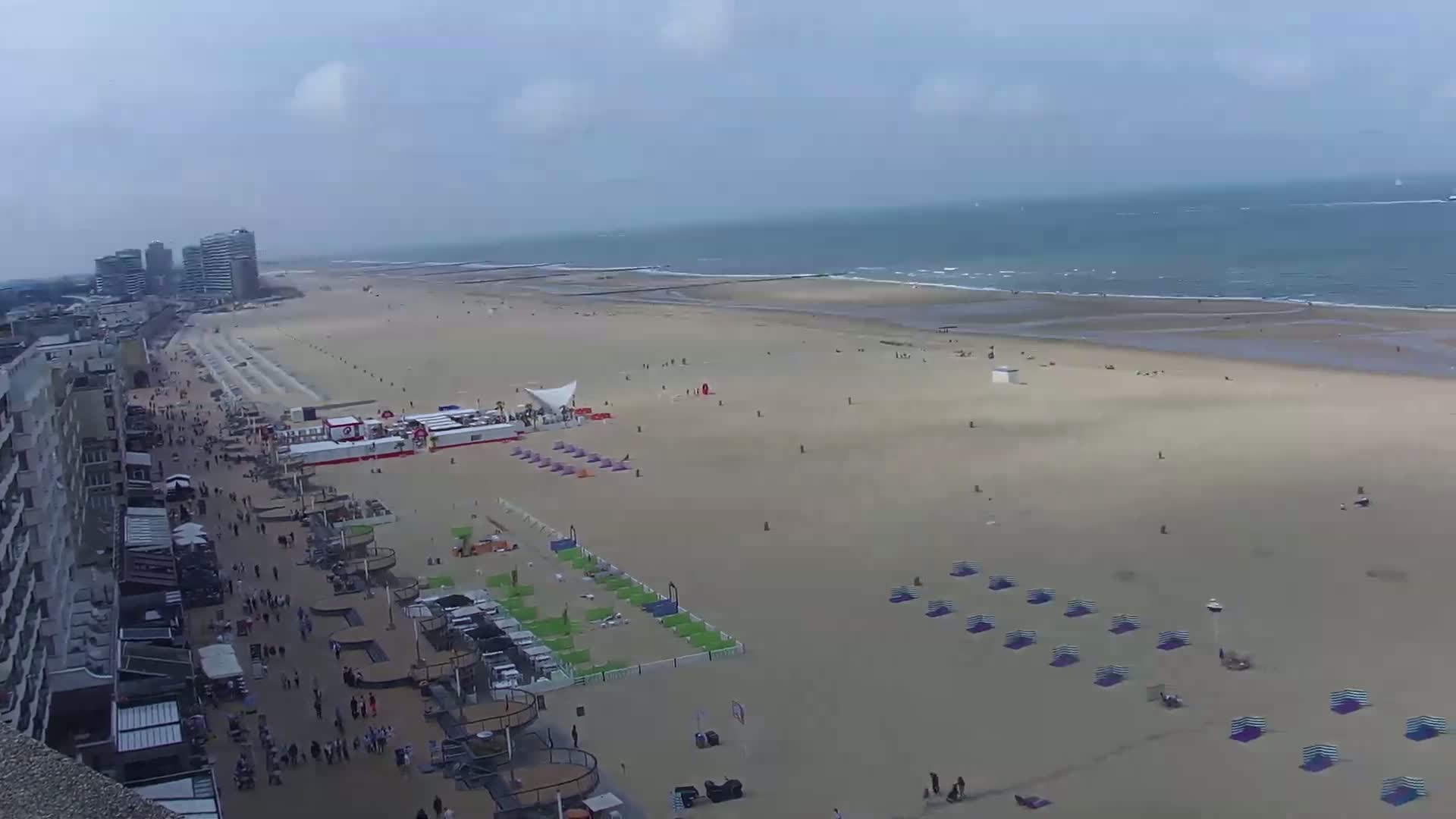 Ostend City & Strand Oostande Beach Live Cam - Ostend(Ostende), West Flanders (Flandre-Occidentale), Flemish (Flamande), Belgium