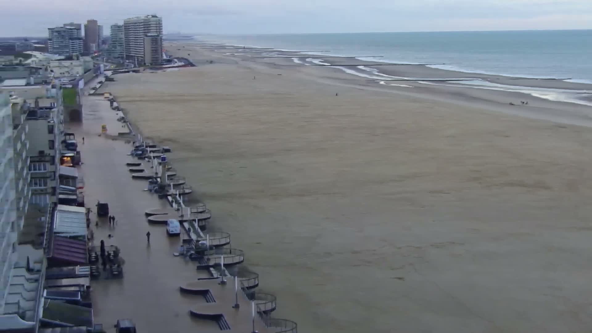 Ostend City & Strand Oostande Beach Live Cam - Ostend(Ostende), West Flanders (Flandre-Occidentale), Flemish (Flamande), Belgium