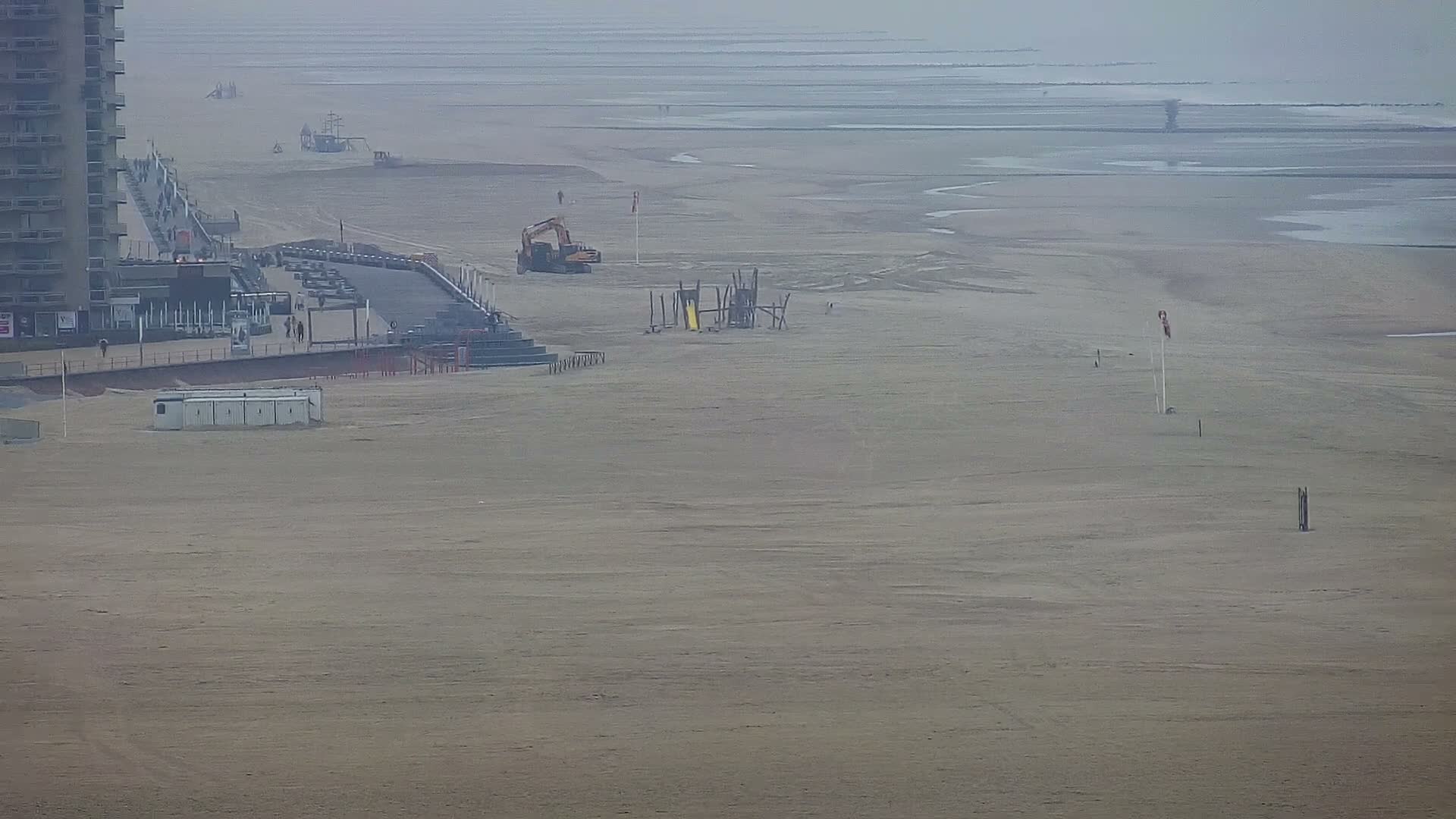 Ostend City & Strand Oostande Beach Live Cam - Ostend(Ostende), West Flanders (Flandre-Occidentale), Flemish (Flamande), Belgium
