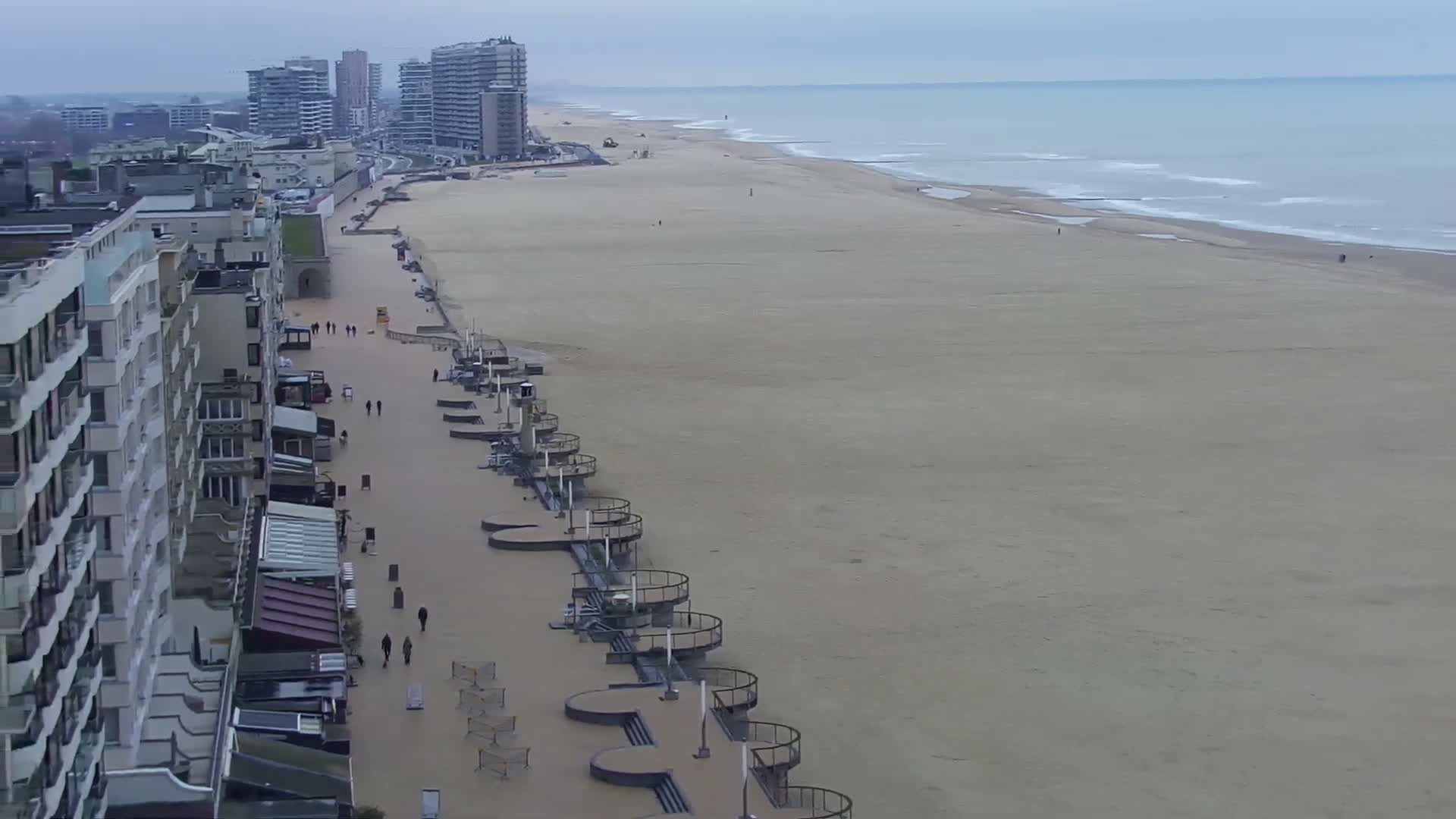 Ostend City & Strand Oostande Beach Live Cam - Ostend(Ostende), West Flanders (Flandre-Occidentale), Flemish (Flamande), Belgium