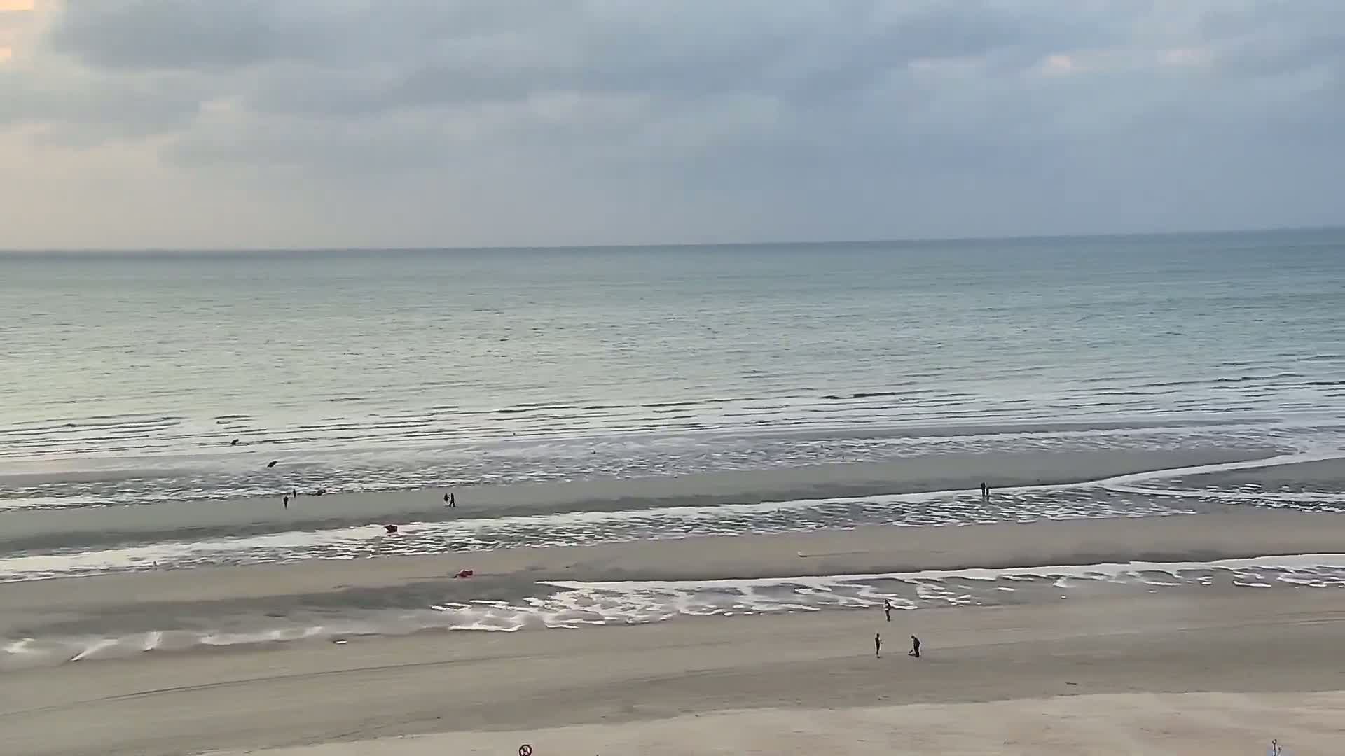 De Panne (La Panne), De Panne Strand Beach & Monument Leopold I /Geallieerden (Monument of the Allies) Live Cam - Veurne (Furnes), West Flanders (Flandre-Occidentale), Flemish (Flamande), Belgium