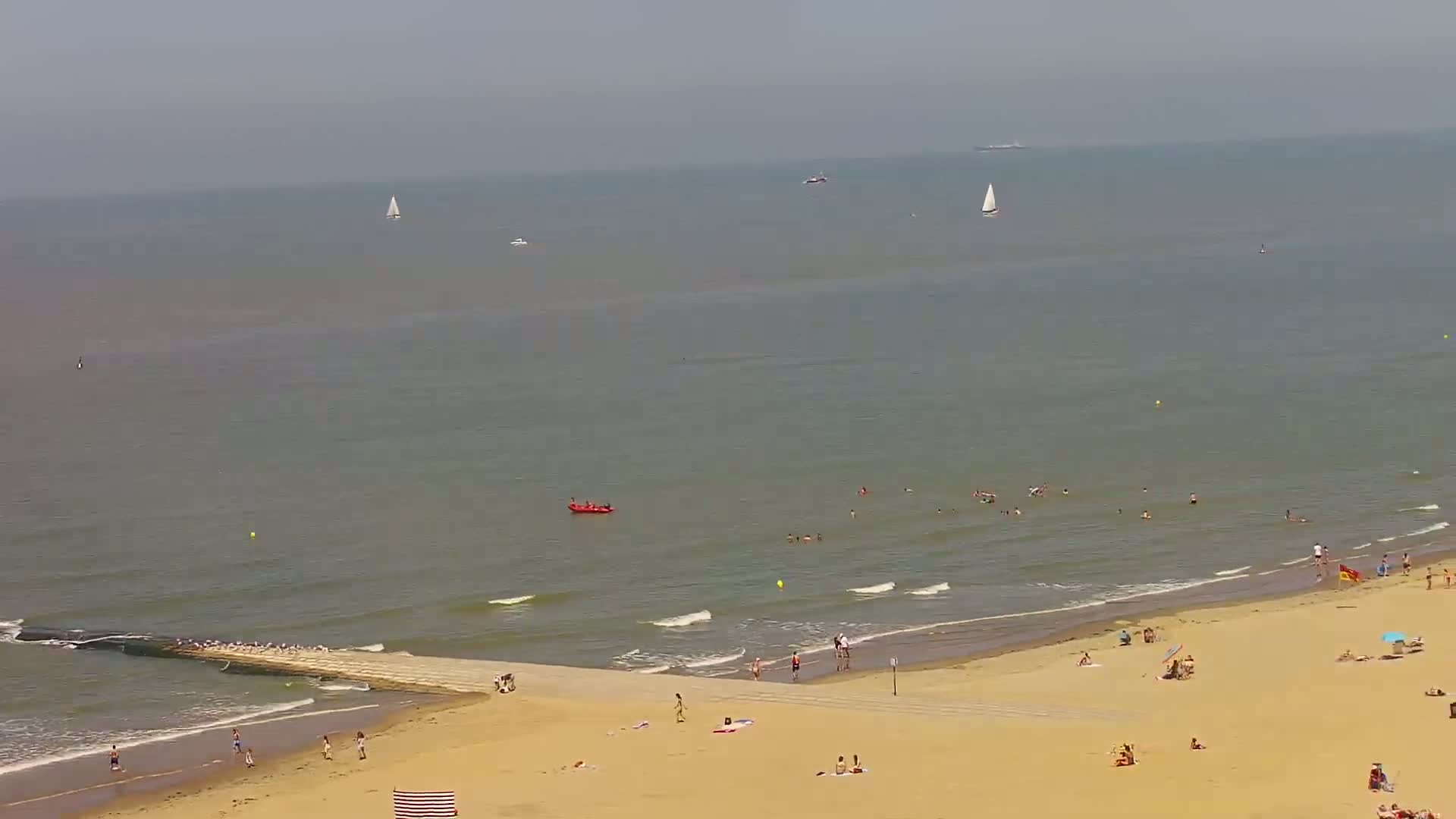 Wenduine, Strand van Wenduine Beach Live Cam - Ostend(Ostende), West Flanders (Flandre-Occidentale), Flemish (Flamande), Belgium