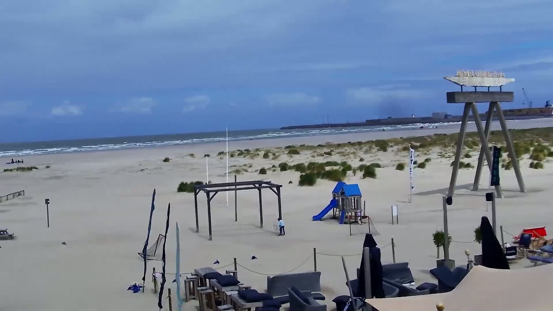Zeebrugge, Strand Zeebrugge  Beach & Port Live Cam -  Bruges, West Flanders (Flandre-Occidentale), Flemish (Flamande), Belgium