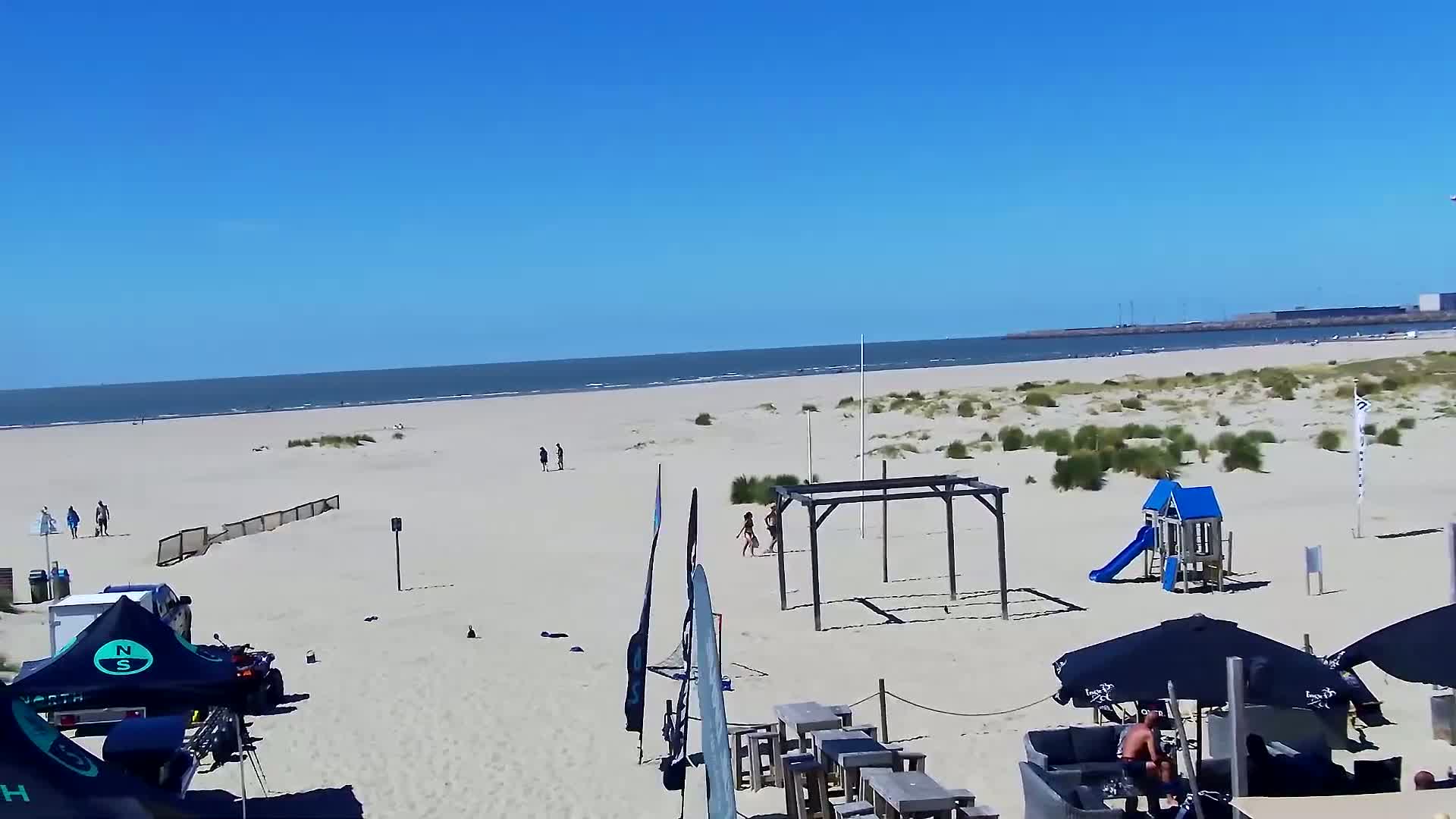 Zeebrugge, Strand Zeebrugge  Beach & Port Live Cam -  Bruges, West Flanders (Flandre-Occidentale), Flemish (Flamande), Belgium
