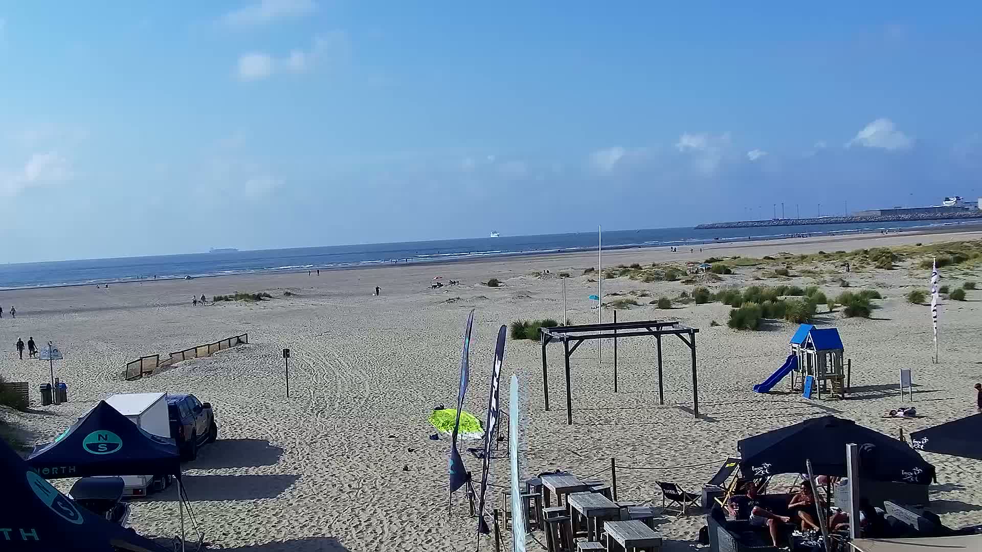 Zeebrugge, Strand Zeebrugge  Beach & Port Live Cam -  Bruges, West Flanders (Flandre-Occidentale), Flemish (Flamande), Belgium