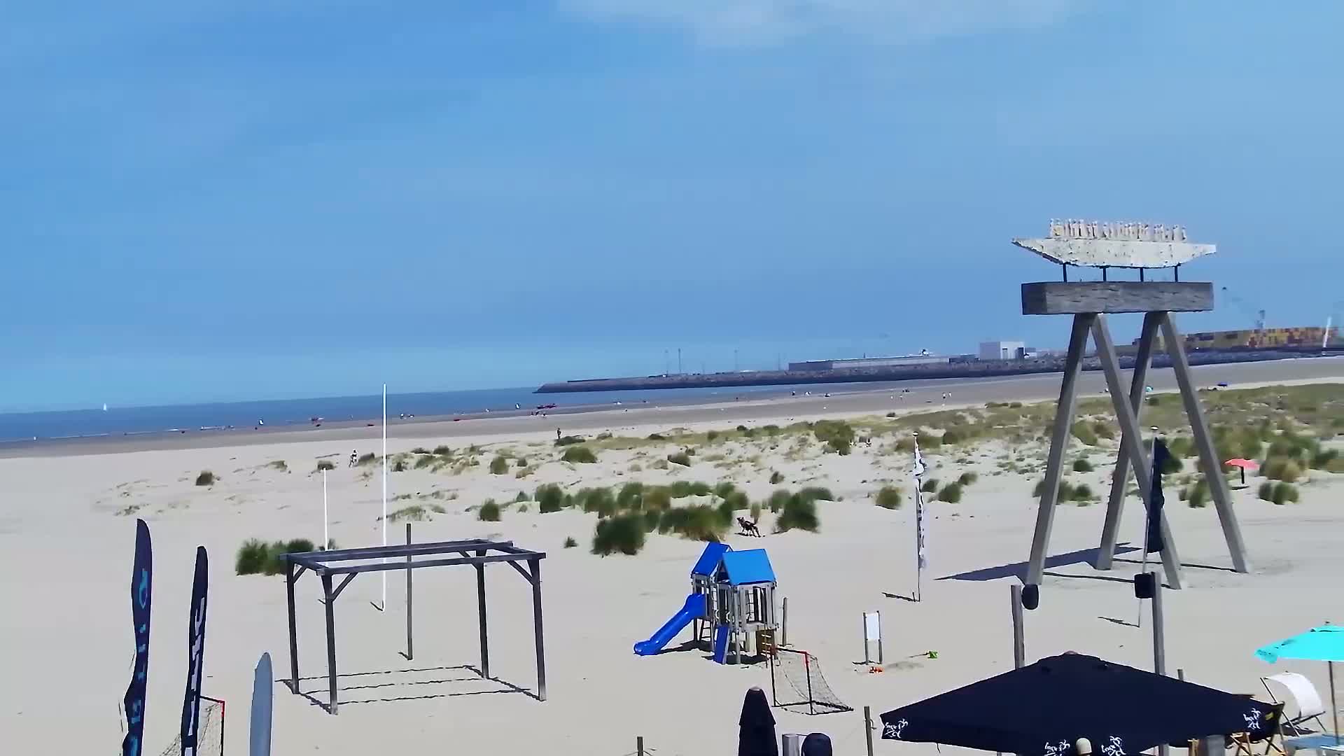 Zeebrugge, Strand Zeebrugge  Beach & Port Live Cam -  Bruges, West Flanders (Flandre-Occidentale), Flemish (Flamande), Belgium