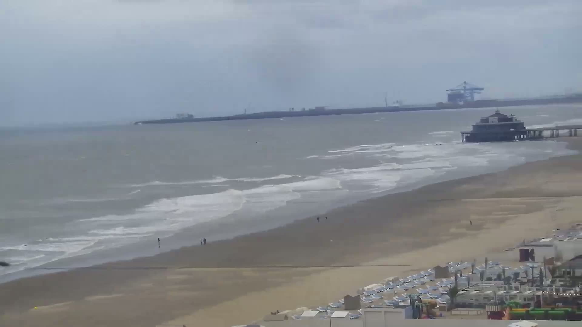 Blankenberge, Strand van Blankenberge Beach & Belgium Pier Live Cam - Bruges, West Flanders (Flandre-Occidentale), Flemish (Flamande), Belgium
