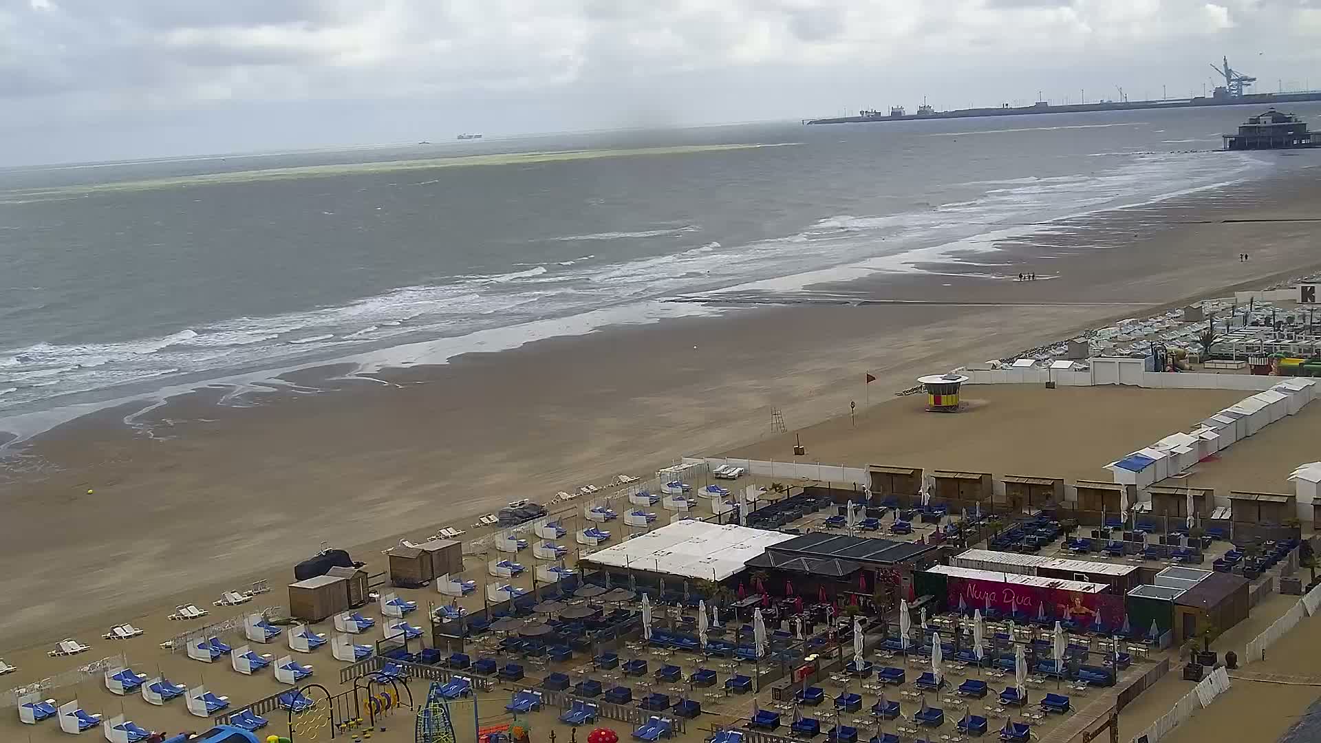 Blankenberge, Strand van Blankenberge Beach & Belgium Pier Live Cam - Bruges, West Flanders (Flandre-Occidentale), Flemish (Flamande), Belgium