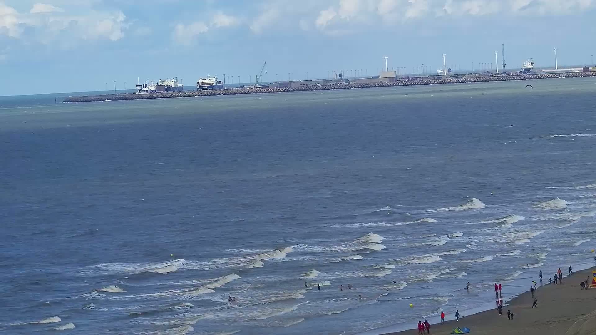 Blankenberge, Strand van Blankenberge Beach & Belgium Pier Live Cam - Bruges, West Flanders (Flandre-Occidentale), Flemish (Flamande), Belgium