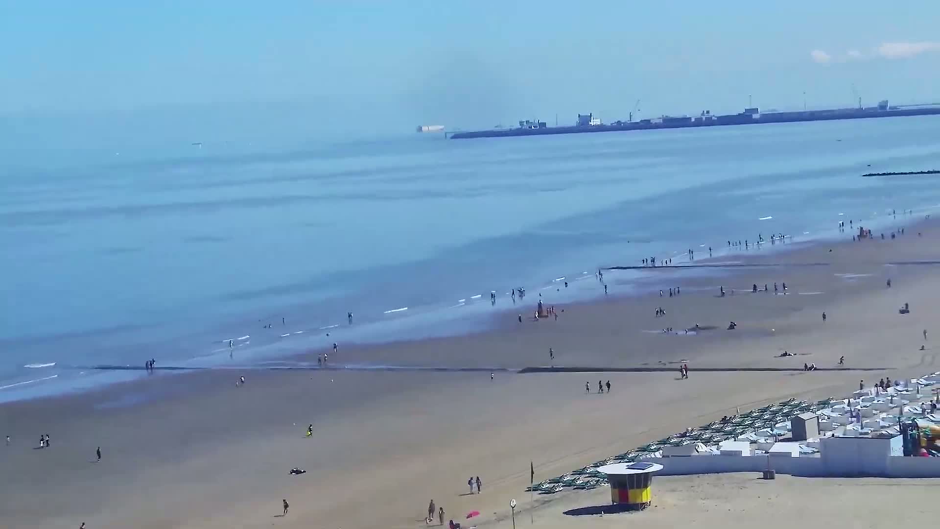 Blankenberge, Strand van Blankenberge Beach & Belgium Pier Live Cam - Bruges, West Flanders (Flandre-Occidentale), Flemish (Flamande), Belgium