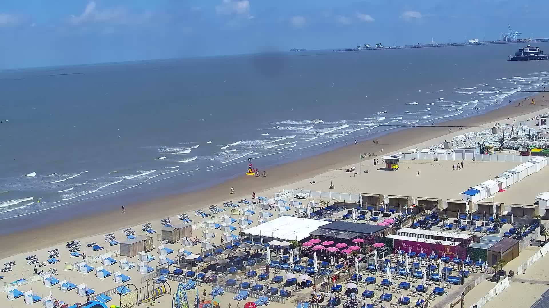 Blankenberge, Strand van Blankenberge Beach & Belgium Pier Live Cam - Bruges, West Flanders (Flandre-Occidentale), Flemish (Flamande), Belgium