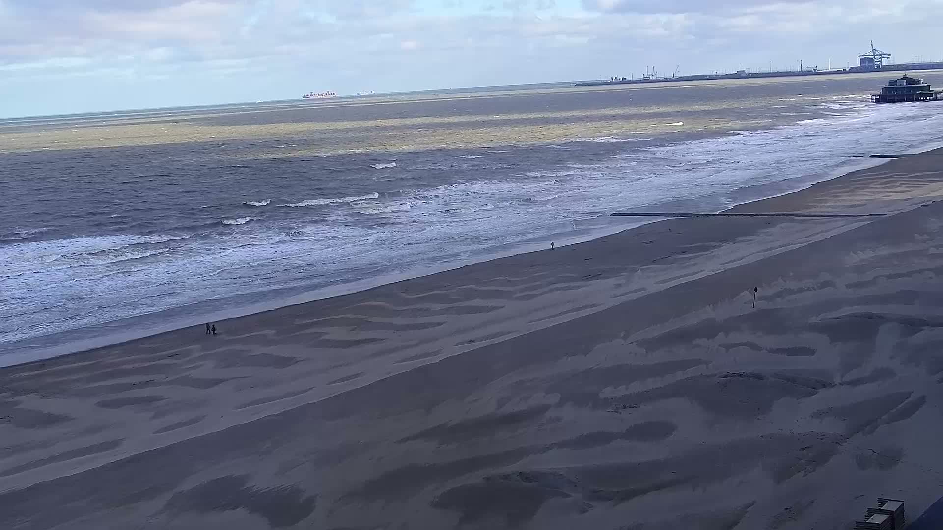 Blankenberge, Strand van Blankenberge Beach & Belgium Pier Live Cam - Bruges, West Flanders (Flandre-Occidentale), Flemish (Flamande), Belgium