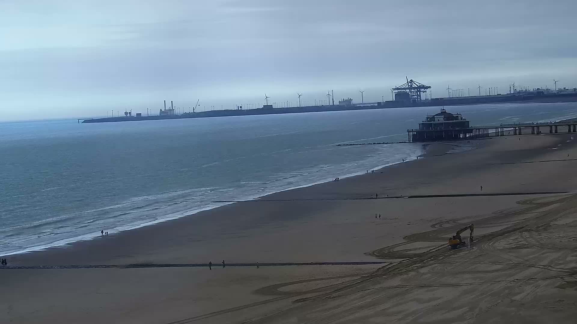 Blankenberge, Strand van Blankenberge Beach & Belgium Pier Live Cam - Bruges, West Flanders (Flandre-Occidentale), Flemish (Flamande), Belgium