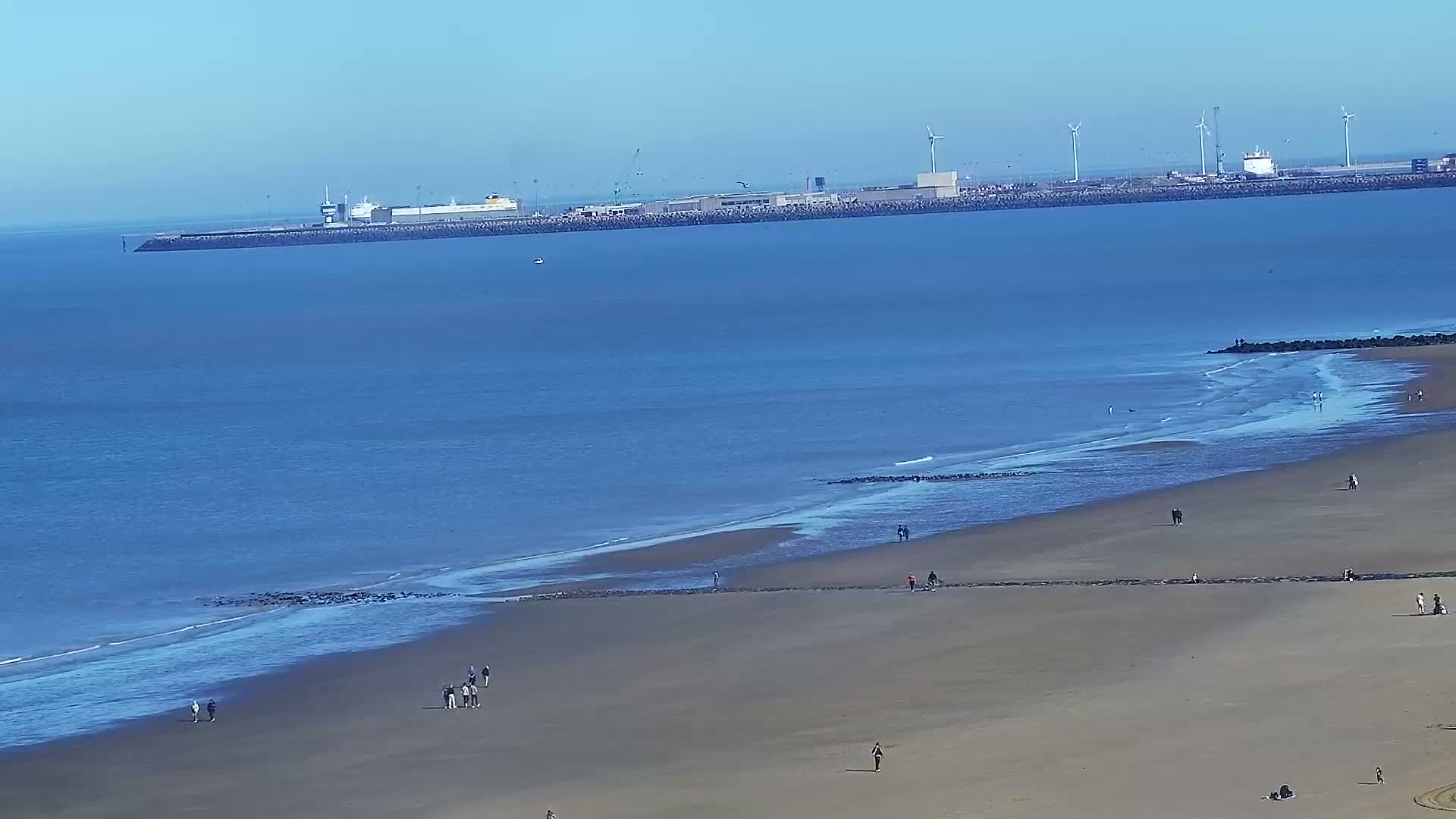 Blankenberge, Strand van Blankenberge Beach & Belgium Pier Live Cam - Bruges, West Flanders (Flandre-Occidentale), Flemish (Flamande), Belgium