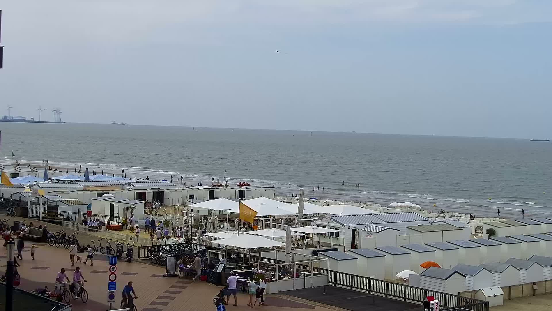 Knokke-Heist, Knokke Strand Beach Live Cam - Bruges, West Flanders (Flandre-Occidentale), Flemish (Flamande), Belgium