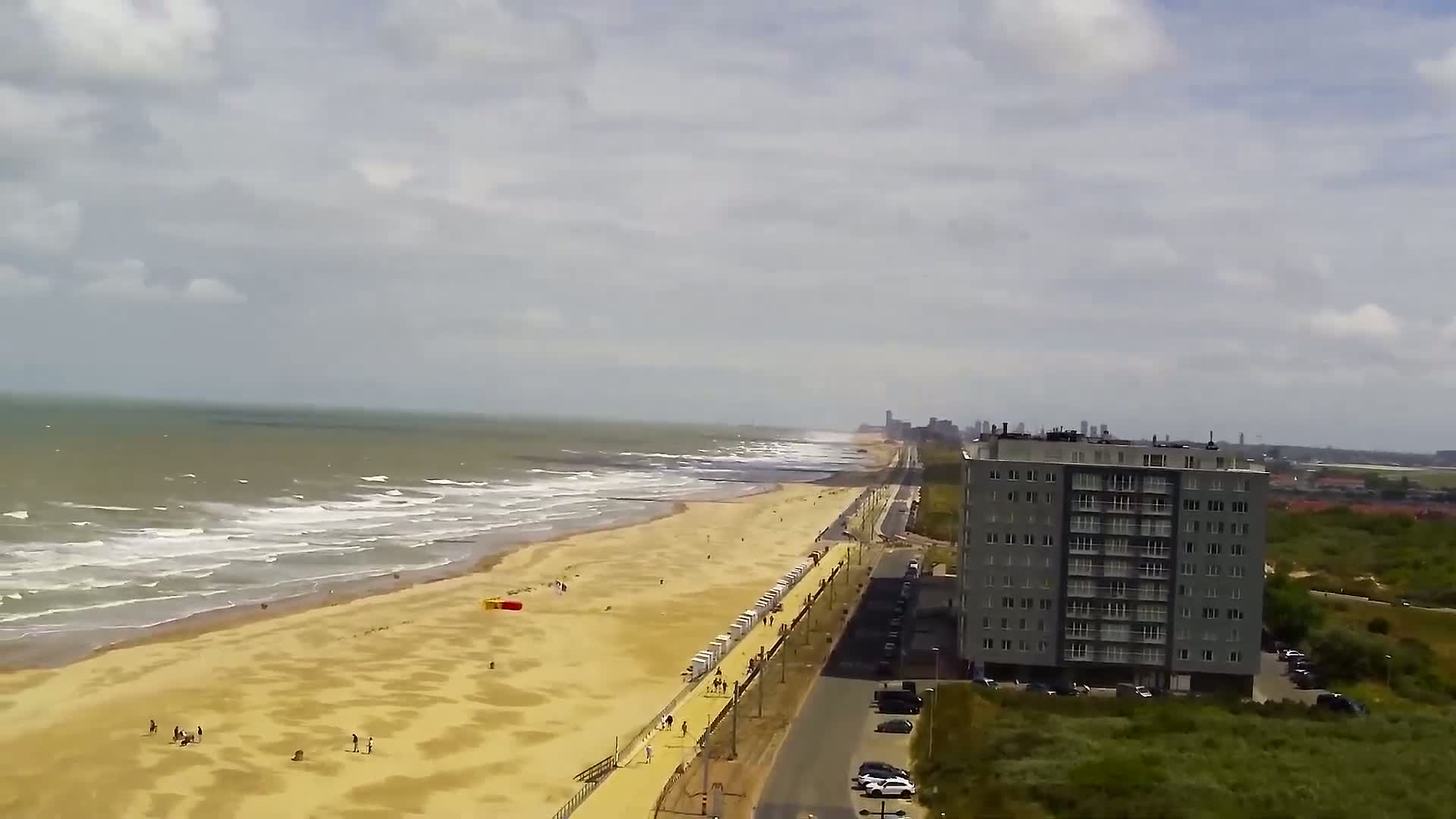 Middelkerke Comune & Middelkerke Strand Beach Skyline Live Cam  - Ostend(Ostende), West Flanders (Flandre-Occidentale), Flemish (Flamande), Belgium