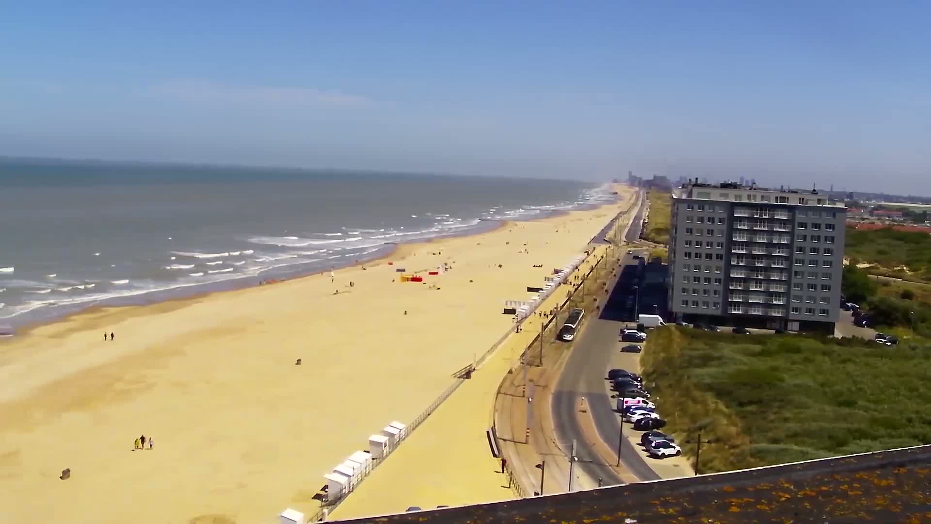 Middelkerke Comune & Middelkerke Strand Beach Skyline Live Cam  - Ostend(Ostende), West Flanders (Flandre-Occidentale), Flemish (Flamande), Belgium